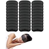 Eye Mask Sleep Masks Sleeping Mask Blindfold Eye Cover Team Building Games Party with Nose Pad and Adjustable Strap for Women Men Kids 4 Layers Black (30 Pack)