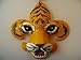 Purple and Gold Tiger Holiday Ornament Fleur De Lis with Free Gold Sheer Drawstring Pouch / Bag