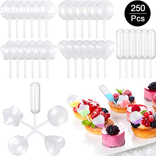 250 Pieces 4 ml Cupcake Pipettes, Mini Disposable Transfer Pipettes