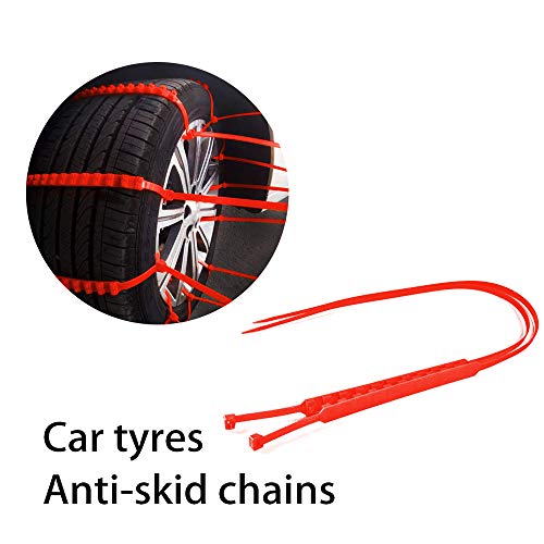 Tickas Car Anti Slip Tire Chains Zip Tie Kit Winter Anti-skid Car Winter Snow Chains Car Winter Driving Security Chains