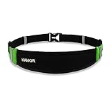 Kamor #3 Running Belts / Runner’s Race Belt / Fitness Workout Belt / Sport Waist Pack / Waist Pouch / Exercise Waist Bag - Ultra Slim, Light - One expanded pocket for Apple iPhone 6 / 6s Plus, Samsung Galaxy during Running, Hiking, Walking, Fitness