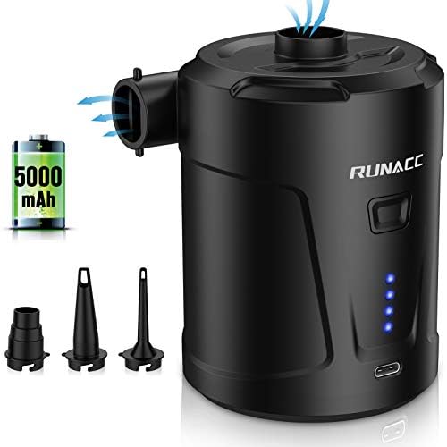 RUNACC Electric Air Pump Battery QuickFill Pump Portable Wireless Air Pump Inflatable