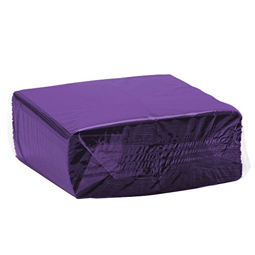 MM Foodservice 125 Count 2 Ply Paper Dinner Napkins Perfect for Weddings, Parties, Dinners or Events (Purple)