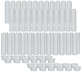 Essential Oil Aromatherapy White Nasal Inhaler Tubes (24 Complete Sticks), Empty Blank Nasal Inhalers for Essential Oils