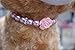 PET SHOW Rose Flower Faux Pearl Rhinestone Small Dogs Cat Puppy Doggies Necklace Collar Jewelry Grooming Accessories Lilac Size S Pack of 1