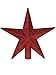Clever Creations Christmas 8 Inch Tree Topper Glittered Star Decoration, Glitter Treetop Holiday Home Décor, Red