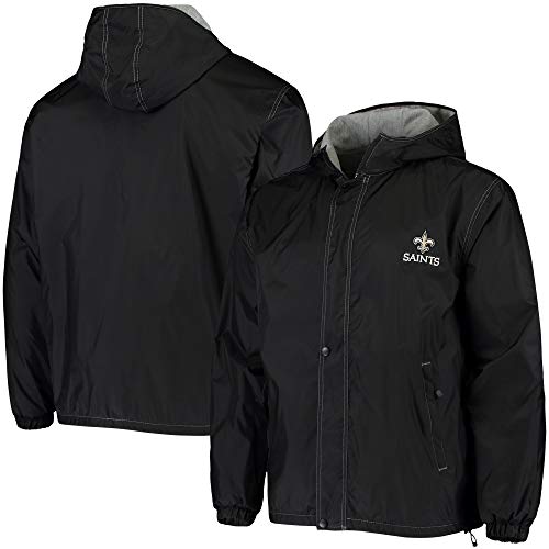 dunbrooke Men's Black New Orleans Saints Logo Legacy Stadium Full-Zip Jacket