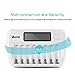 BONAI 8 Bay Smart LCD Battery Charger for AA AAA NiMH NiCD Rechargeable Batteries with Discharge Function and AC Wall Adapter