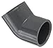 Spears 817 Series PVC Pipe Fitting, 45 Degree Elbow, Schedule 80, 1-1/2