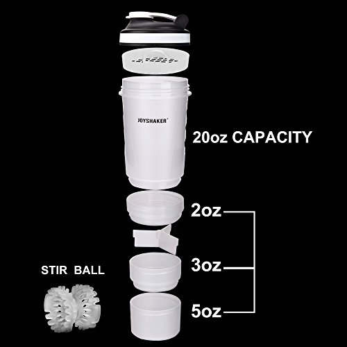 image for Joyshaker BPA Free Sports Gym Water Bottle with Storage Food Grade Saf