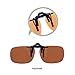 Blue Light Filter Clip On Glasses,Shileded Blue Light Blocking Computer/Gamer Glasses Flip Up Anti Eye Strain UV Protection with Amber Tint Lens-FDA Registered(Yellow+Brown)
