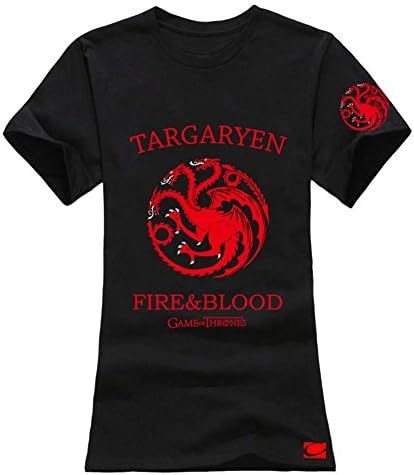 cornflower Fire &amp; Blood Game Of Thrones Funny T-Shirt Women's Short Sleeve Tee Size XL