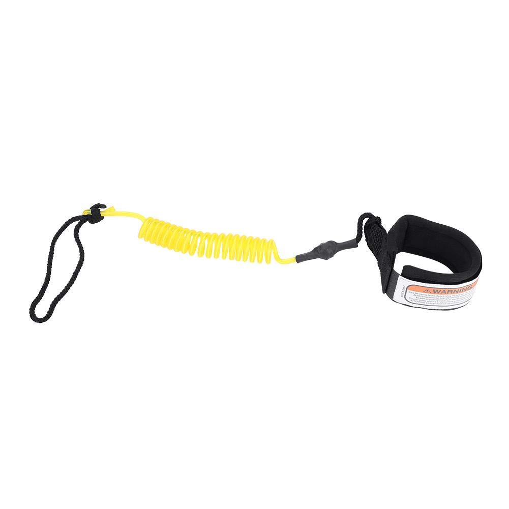 Surfboard Leash, Coiled Surfing Spring Leg Rope for Bodyboard 5ft (yellow)