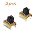 TMC2208 V1.1 3D Printer Stepper Motor Driver Module, Eryone with Heat Sink Screwdriver for 3D Printer Mother Boards Reprap MKS Prusa and More (2pcs/Pack)