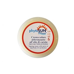 Crema solar bronceadora facial y cuerpo con aceite de zanahoria SPF 6, formato 100 ml
