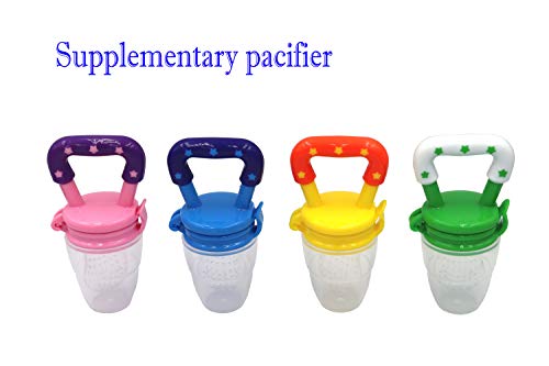 FGen 4pcs Baby Fruit and Vegetable Music Package Rubber Pacifier Medium Baby Fruit Food Supplement
