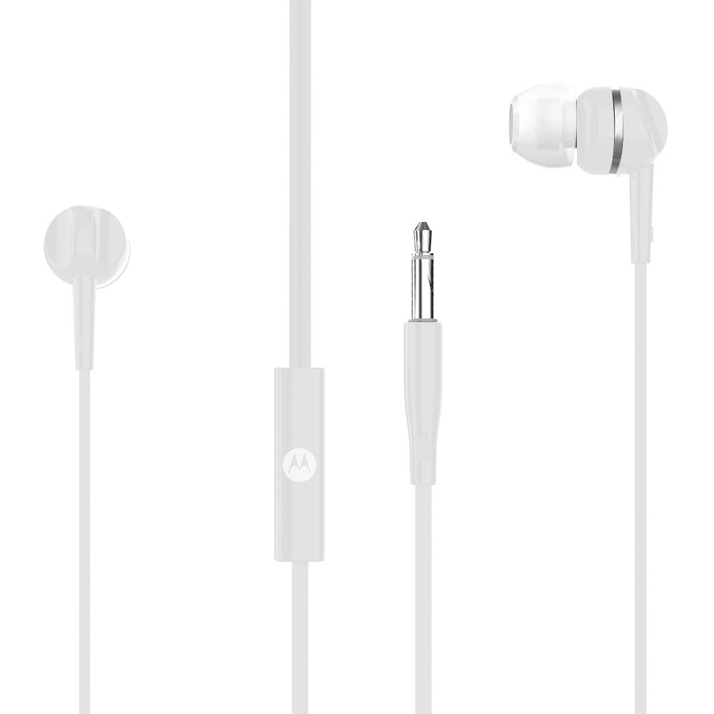 Motorola Lifestyle In Ear Headset with Built-in Microphone, White