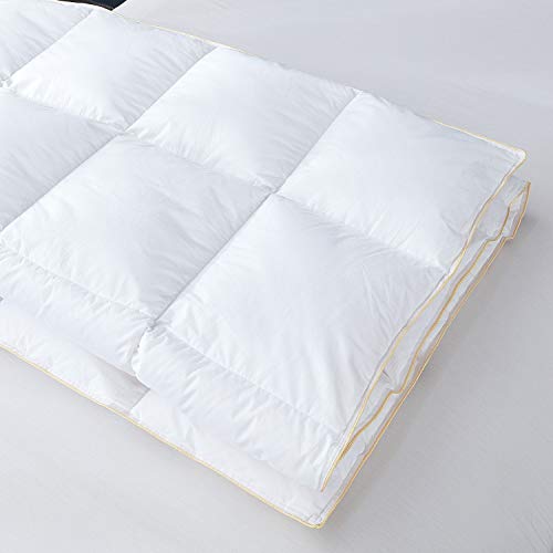 HOMBYS Luxurious Goose Down Feather Comforter Queen Size Duvet Insert