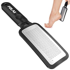FOLAI-Foot-File-Foot-Pedicure-Tool-Stainless-Steel-Foot-File-Dead-Skin-Remover-Foot-Care-Pedicure-Tool-for-Cracked-Feet-Make-Foot-Beauty-and-Extra-SmoothBlack FOLAI Foot File Foot Pedicure Tool, Stainless Steel Foot File, Dead Skin Remover Foot Care Pedicure Tool for Cracked…