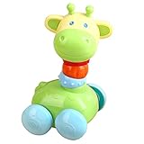Peradix Crawling Baby Toy Push and Go Giraffe Rattle Car Toy (Random Color)