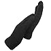 LETHMIK Womens&Girls Winter Knit Gloves Warm Solid Color Glove with Thick Fleece Lined Plain Black