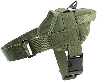 Yunlep Tactical K9 Dog Vest Harness Service Dog Vest Nylon Patrol Training Harness for Dog Outdoor Sports (S, Ranger Green)