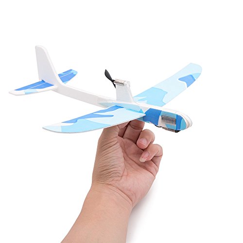 Yansion Upgraded Paper Foam Airplane Super Capacitor Electric Hand Throwing Free-flying Glider DIY Airplane Model Education toys