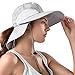 Camptrace Wide Brim UPF 50+ Hiking Fishing Gardening Hat with Neck Flap Sun Protection Outdoor Safari Hats for Women Nylon