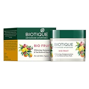 Biotique Fruit Brightening Depigmentation & Tan Removal Face Pack For All Skin Types, 75gm