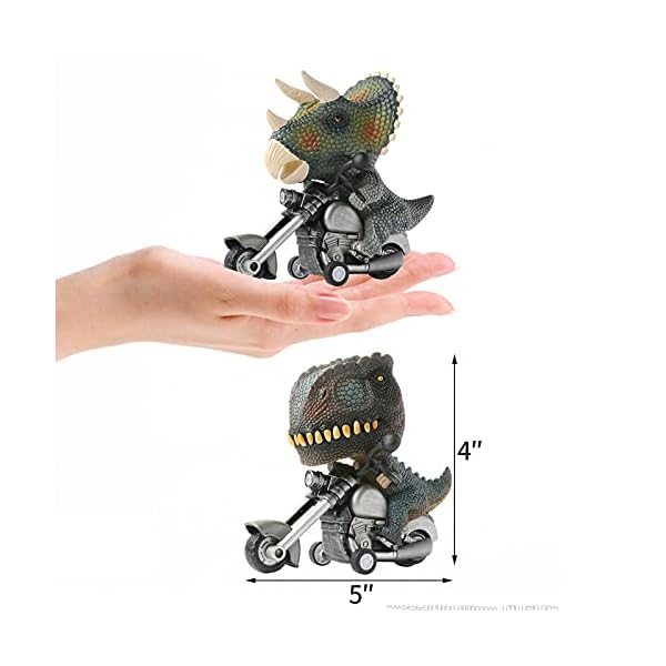 YKIO-Dinosaur-Toy-Cars-2-Pack-Friction-Powered-Motorcycle-Game-T-Rex-and-Triceratops-Monster-Dino-Toys-for-Boys-Age-34567 YKIO Dinosaur Toy Cars 2 Pack Friction Powered Motorcycle Game T-Rex and Triceratops Monster Dino Toys for Boys Age 3,4…