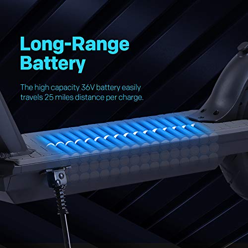 QINGOR Electric Scooter Powerful 350W Motor 10” Solid Tires OneStep