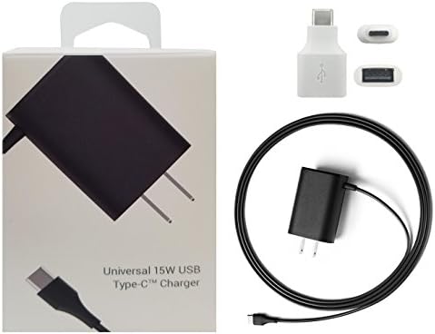 Google 15W USB Type-C Quick Turbo Wall Charger -W/Google TYPE C USB Adapter -For Google Pixel/2/XL/S8/S8+/Note8/G6 (US Retail Packing)