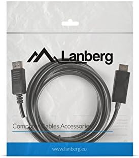lanberg 'Dphd 10cc 0030 cm black from displayport 1.1 A (19-Pin) Male to HDMI 1.4 A Male Cable 3 m Black - Image 5