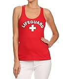 Gs-eagle Women's Lifeguard Cross Tank Top Small Red