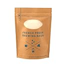 French Press Brewing Bags - 50 Easy To Use High Quality Fine Mesh Disposable Coffee Filters Designed For Your French Press - Perfect for Cold Brewing in Mason Jars, Hops Bags for Beer,  (50 Pack)