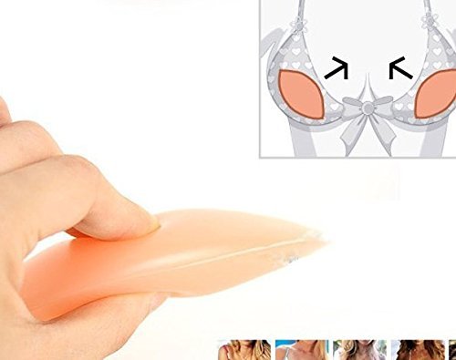 Womens Silicone Bra Inserts and Breast Chest Pads Enhancers Push-up Molding(Skin)
