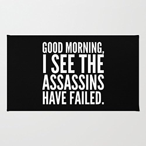 Good Morning, I See The Assassins Have Failed Durable Coral Velvet Doormat, Indoor/Outdoor Floor Mat