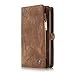 KONKY Magnetic Wallet Case Suit for Samsung Galaxy S8 Plus Brown