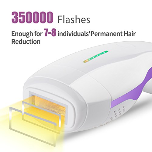 DEESS Hair Removal System series 3 plus, Permanent Hair Removal Device Home Use, 350,000 flashes,Purple.Corded Design, no downtime.Cooling gel is not required, Gift: Goggles.FDA cleared.
