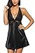 Avidlove Women's Halter Satin Nightgown Lace Cup Mini Slip Nightie