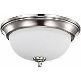 Nuvo 62/1560 LED 19W Dome Flush Mount Light, 13 Inches, Brushed Nickel