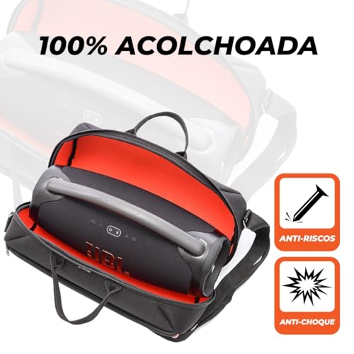 Bolsa Case Capa Bag Triboshop para Boombox 3 2 1 Com Bolso Alça Resistente - Resistente a Agua, Acolchoado Premium