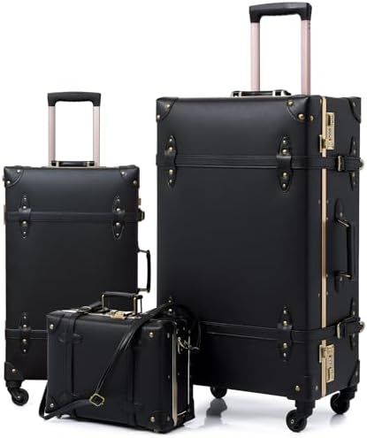 Amazon.com: UNIWALKER Vintage Luggage Set, 2 Piece Handcraft