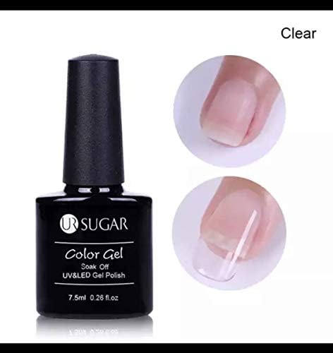 UR SUGAR 7.5ml Acrylic Poly Gel Quick Extension Gel Polish Clear Pink Nude Nail Tips UV Builder Gel Camouflage Nail Art Polygel (clear)