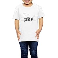 Aiguan Three Cats. Toddler Short Sleeve T-Shirt Cozy Top for Little Boy & Girl White 5-6 Toddler