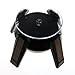 Docooler Black Solar Powered Jewelry Phone Watch 360° Rotating Display Stand Turn Table with LED Light