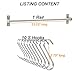 Stainless Steel Gourmet Kitchen 23.25 Inch Wall Rail Pot Pan Utensil Lid Rack Storage Organizer with 10 S Hooks