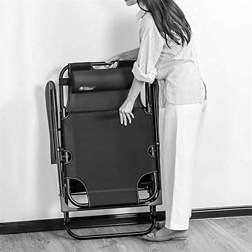 Lounge Sessel, Recliner Lounge Chaise Einstellbare Null-Schwerkraft, Falten mit Pad, Ideal für Patio-Pool-Yard-Rasen… – Bild 5