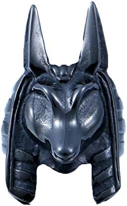 Excow Jewelry Mens Ancient Egypt God Anubis Amulet Ring Stainless Steel Ring Silver Gold and Black