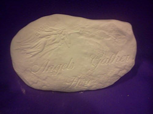 Angel Rock Slab "Angels Gather Here" 6" x 10 1/4" Ceramic Bisque, ready to paint